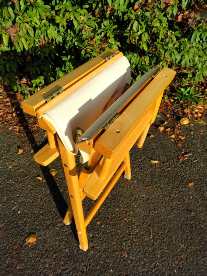 非売品　パナソニック　ディレクターズチェア 帆布　コットン　ウッド 　折りたたみ