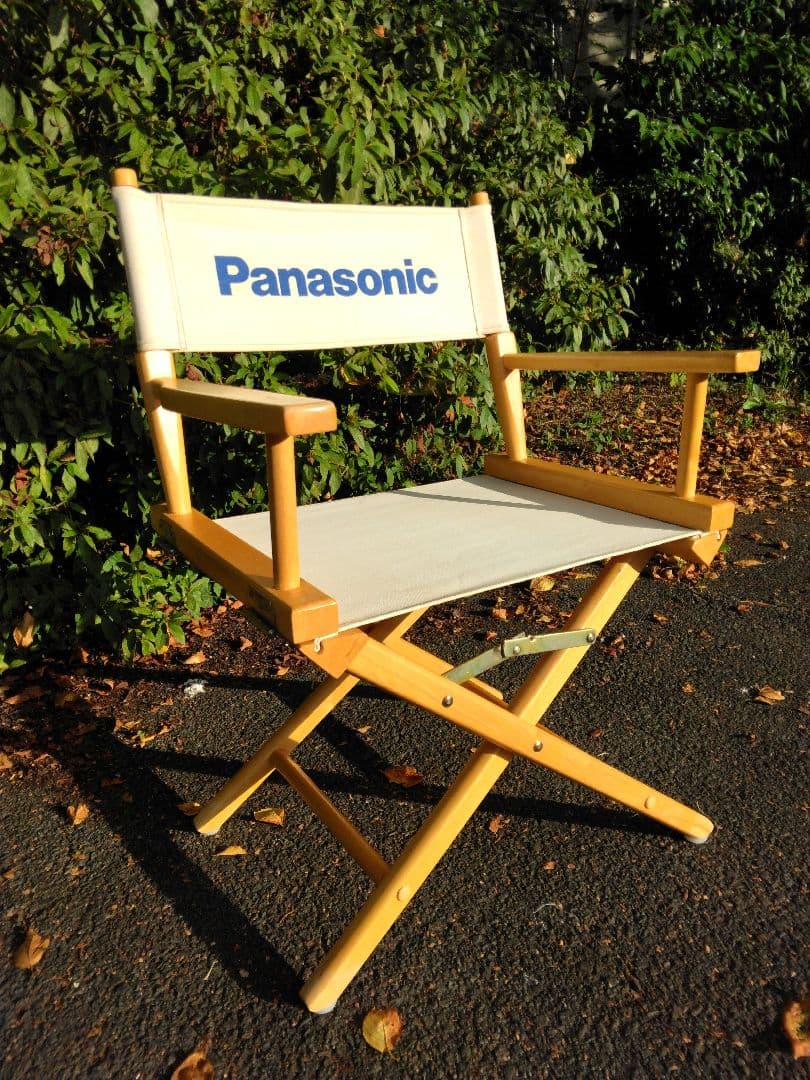 非売品　パナソニック　ディレクターズチェア 帆布　コットン　ウッド 　折りたたみ