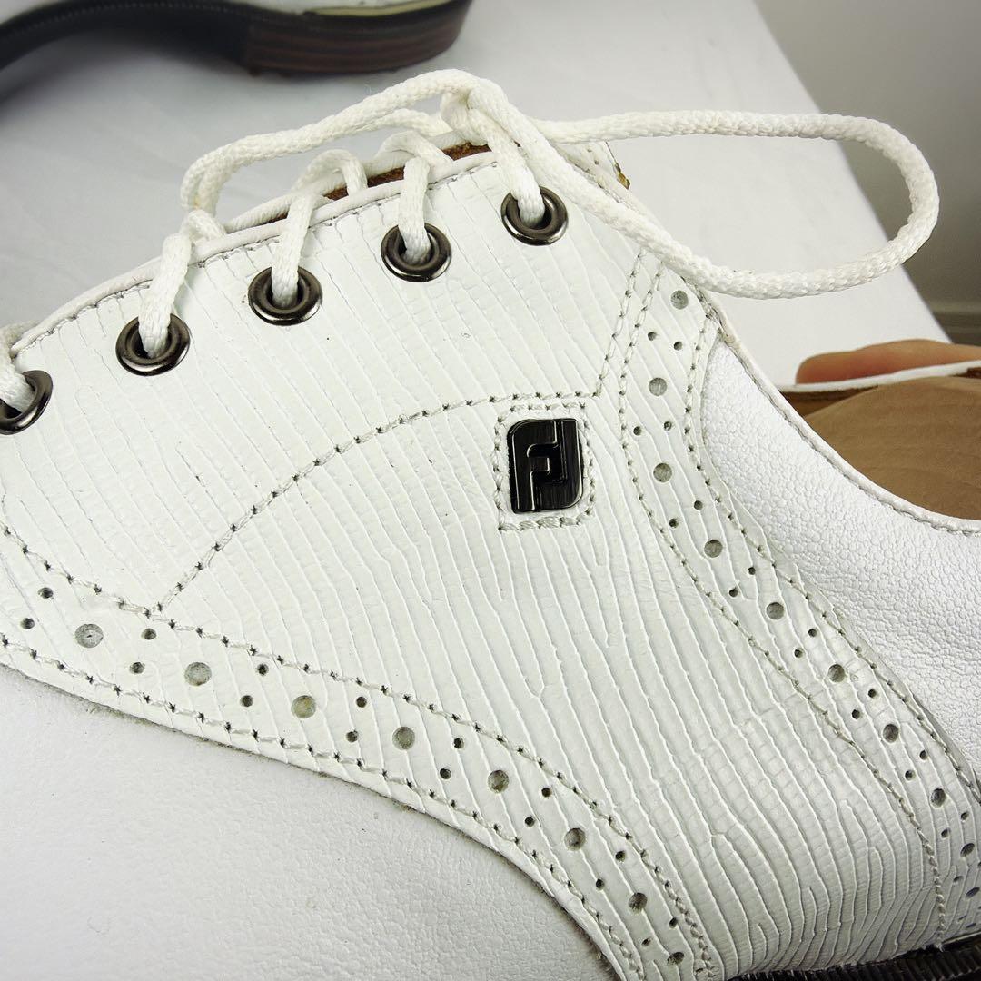 新品　FOOT JOY ICON BLACK ゴルフシューズ　最高級ライン　白