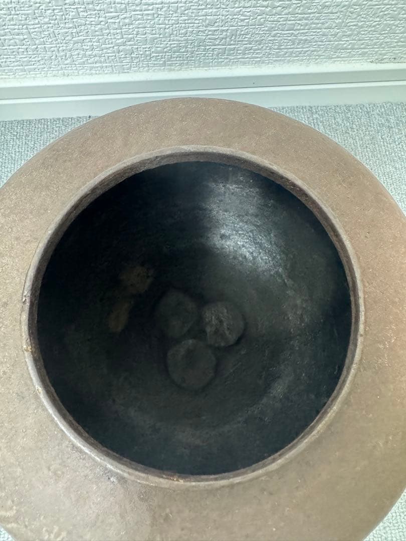 アンティーク　茶道具　風炉　鉄釜　五徳　3点セット