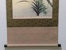 【真作】掛軸　花鳥画　牡丹梅桔梗図　四季花図　吉祥画　U52