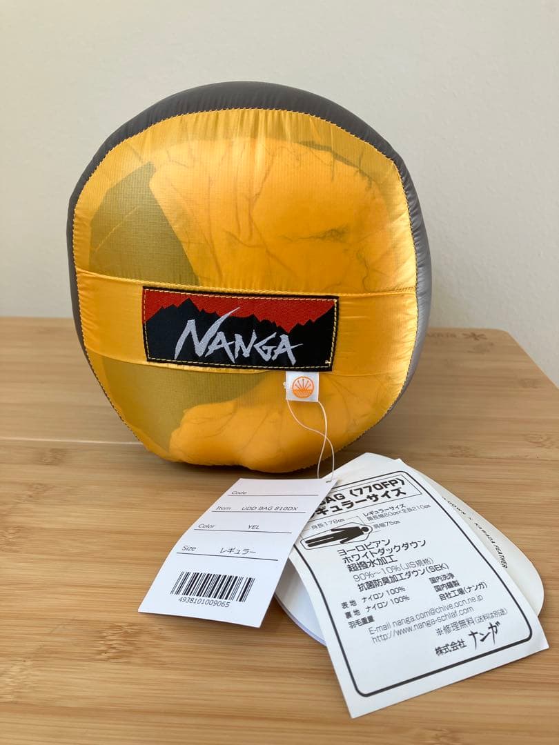 ナンガ寝袋シュラフ　NANGA UDD 810DX レギュラー超撥水高品質ダウン