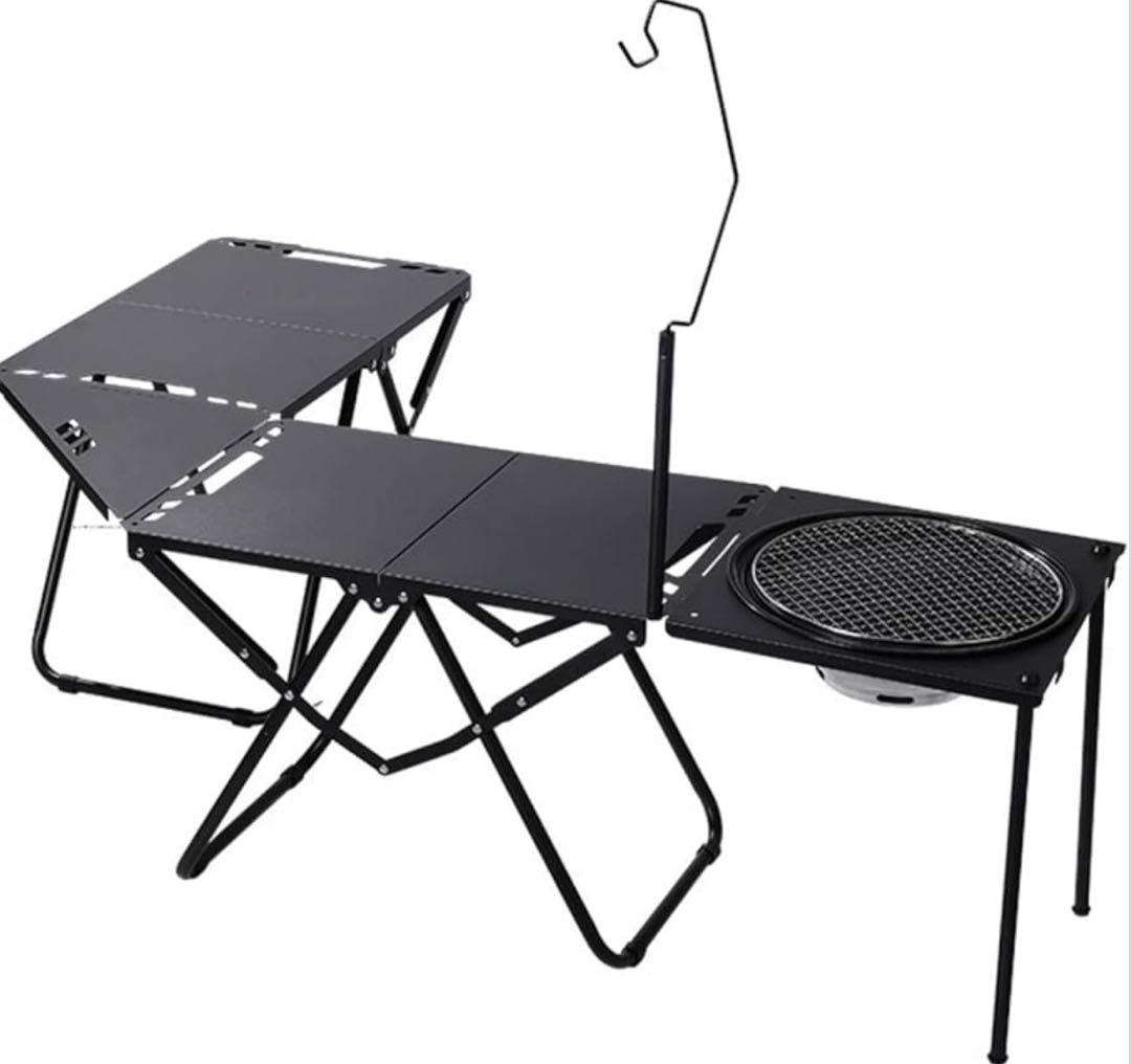 IGTテーブル 折りたたみ バーベキュー グリル機能付き 折りたたみテーブル