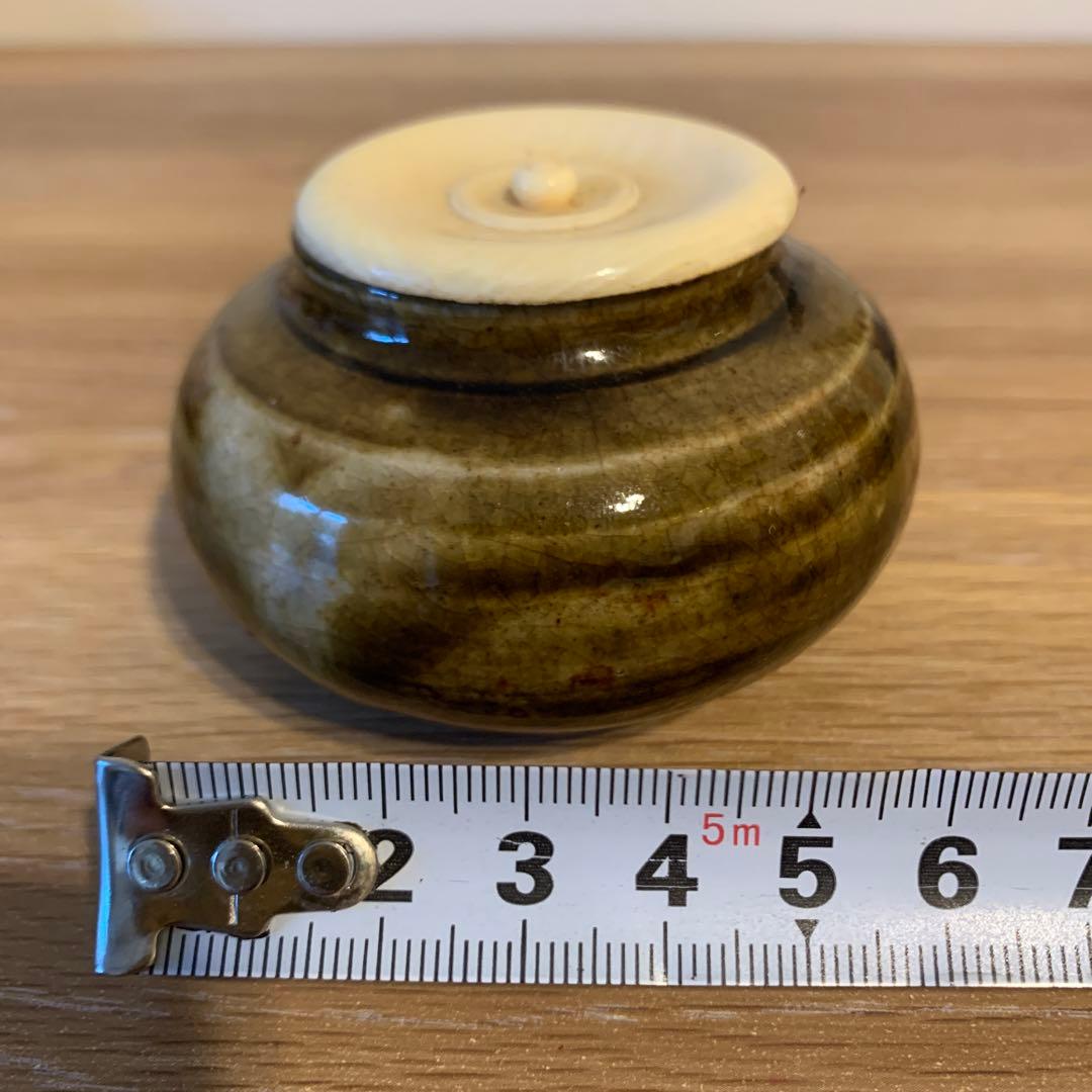 茶道具　茶入れ　大海茶入　仕覆付き　アンティーク　1客　285