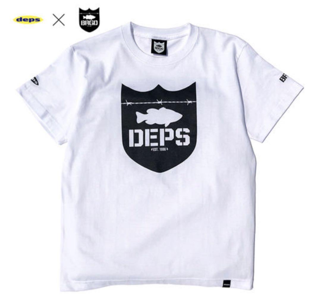 希少！限定！M！ホワイト！デプス×バスブリゲード ダブルネーム ロゴ Tシャツ