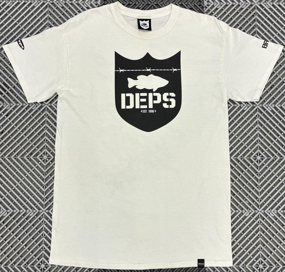 希少！限定！M！ホワイト！デプス×バスブリゲード ダブルネーム ロゴ Tシャツ