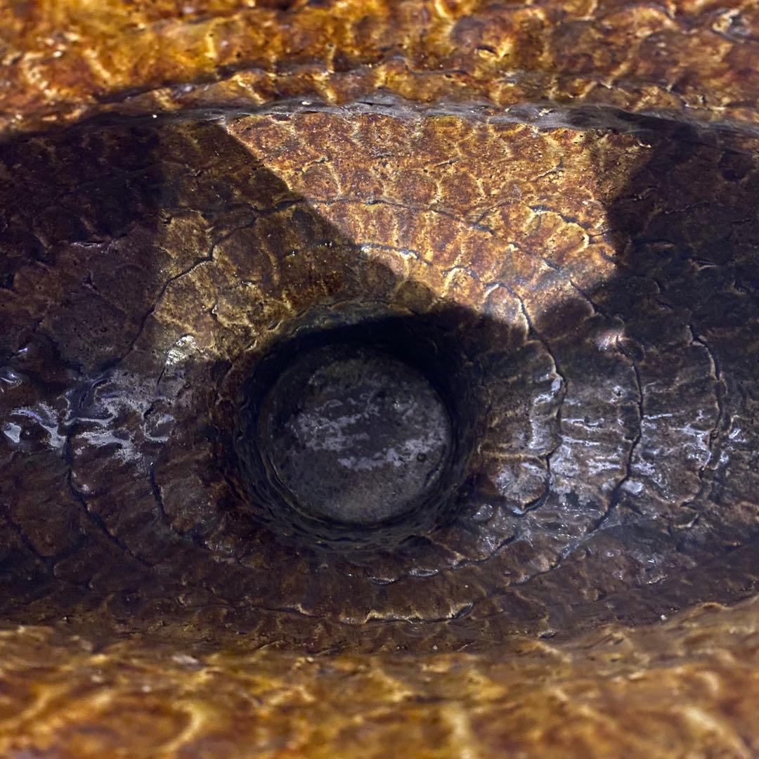 プリミティブでアンバランスな陶器製花器 ビンテージ 古道具