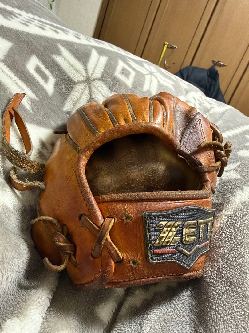 ZETT 硬式グローブ オレンジ