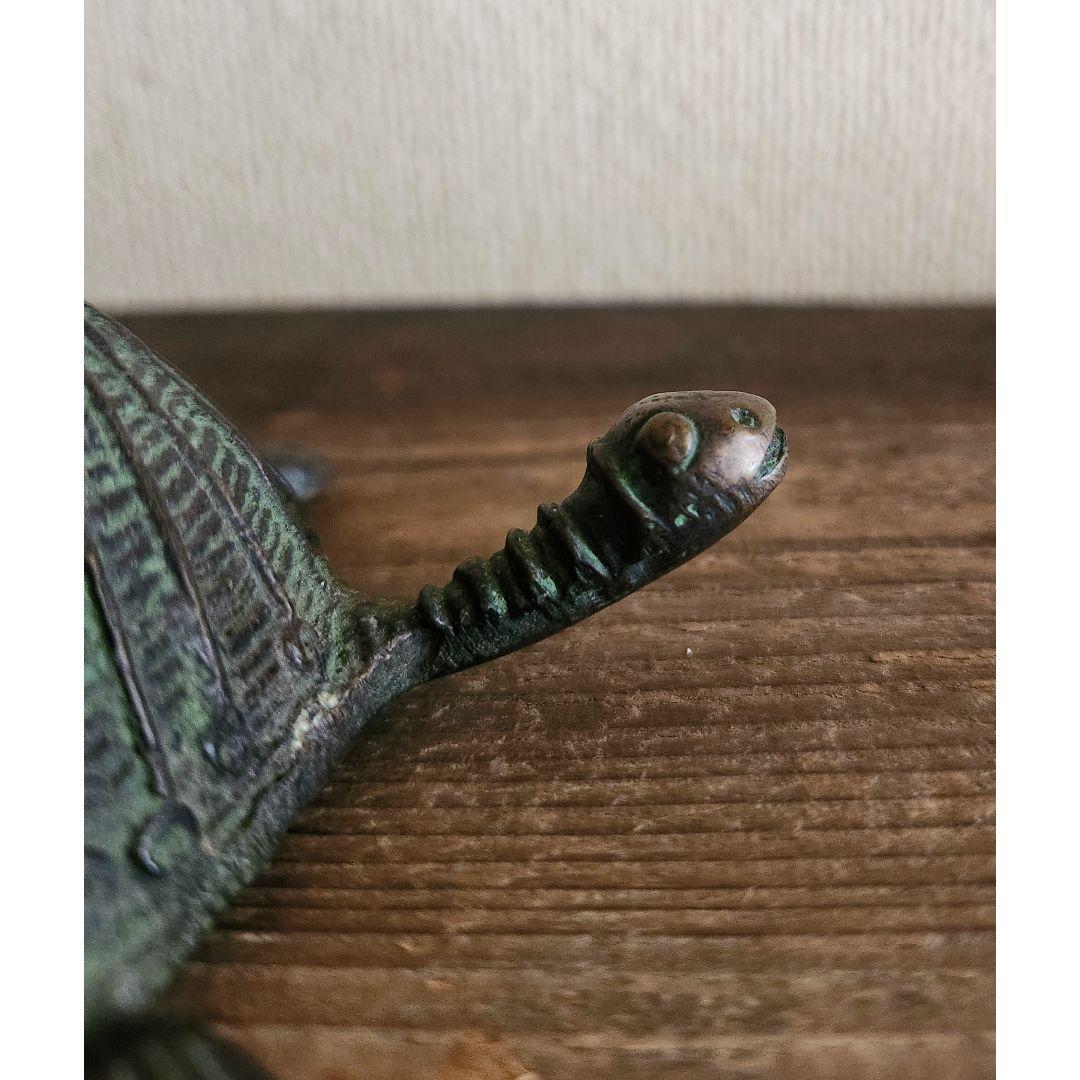 15世紀頃 ベトナム 古銅 亀の燭台 古道具 アンティーク