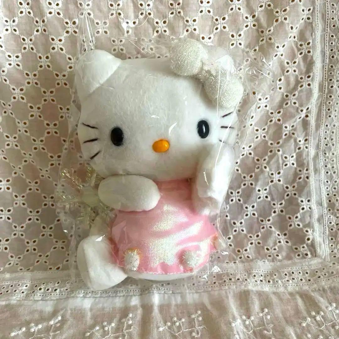 希少‼️エンジェルキティ雪の結晶 ふわふわ羽 天使の羽根 天使 ウィングリボン付き