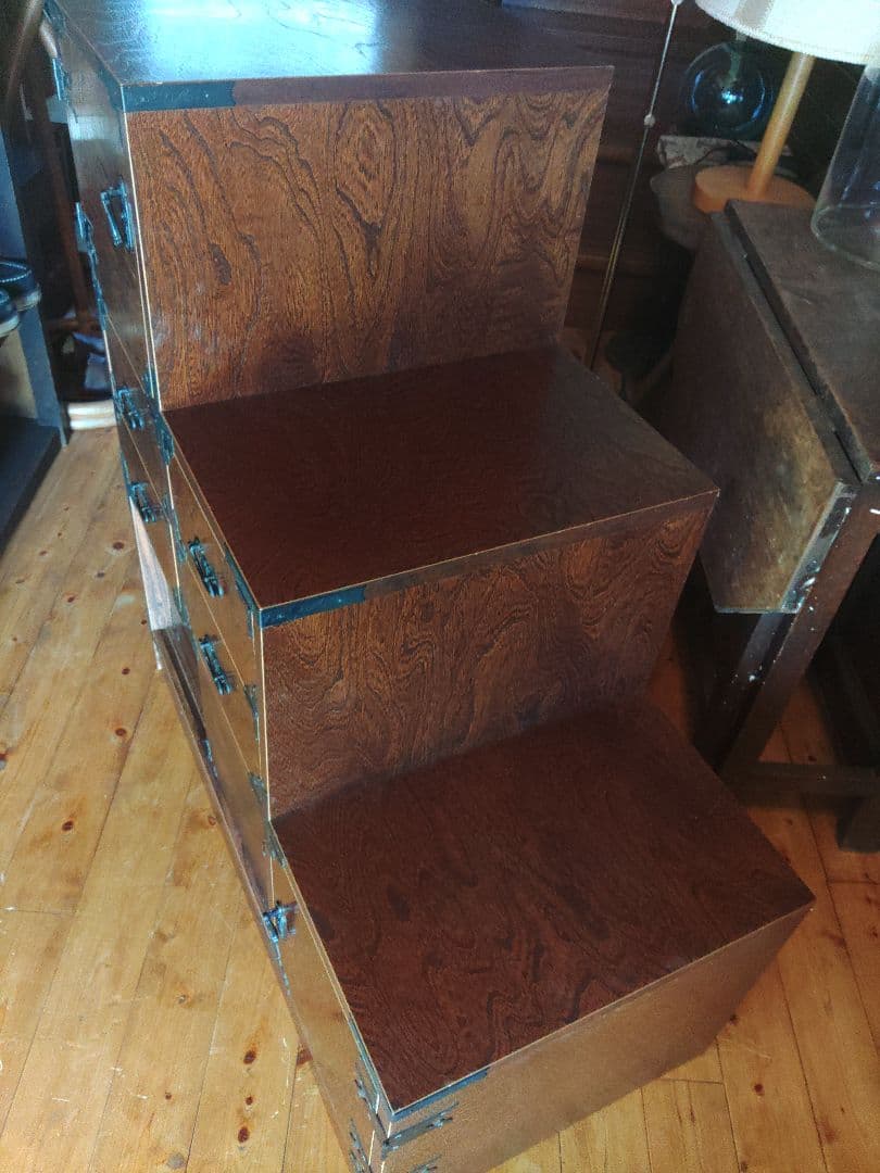 希少　けやき民芸 階段タンス 民芸箪笥 和家具 和風インテリア 和モダン　レトロ