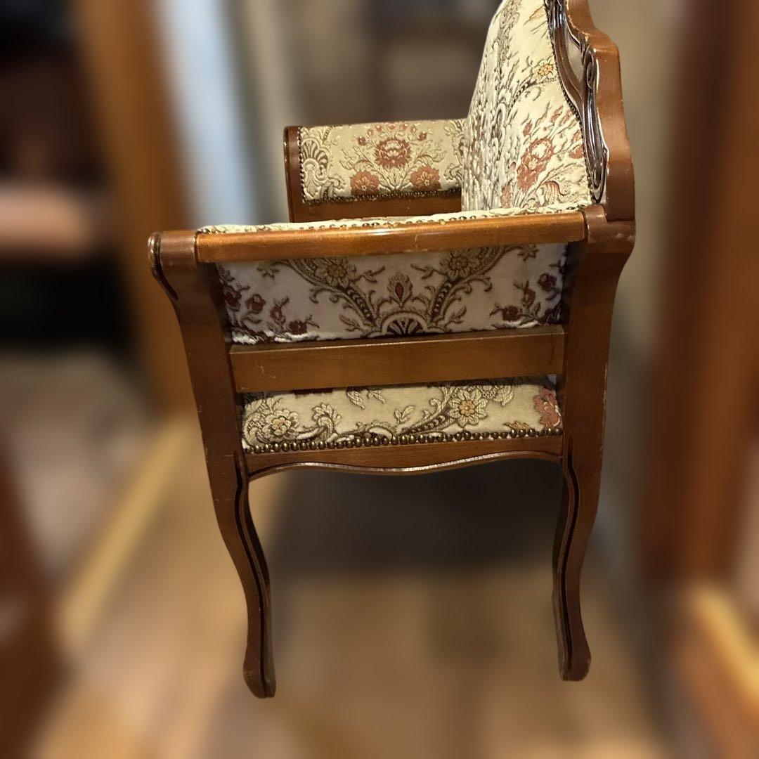 クラシック花柄ソファ　アンティーク