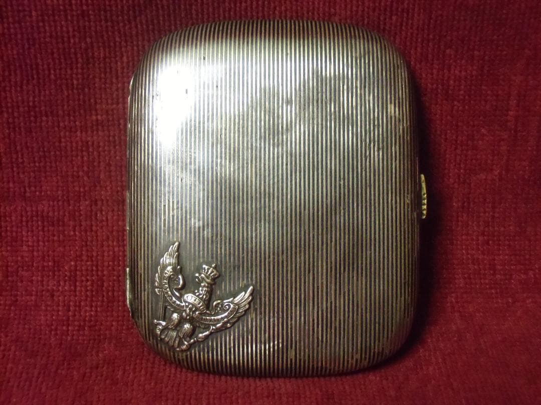 Ｗ帝政ドイツ軍/プロイセン王国＊二エロ細工シガレットケース（実物）