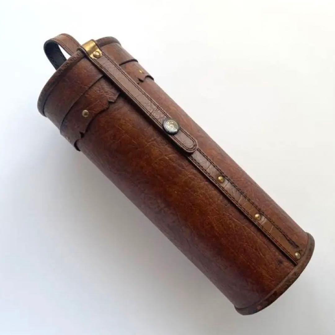 《ヴィンテージ 》アンティーク調 レザー×ウッド ワインボトルケース《超レア》