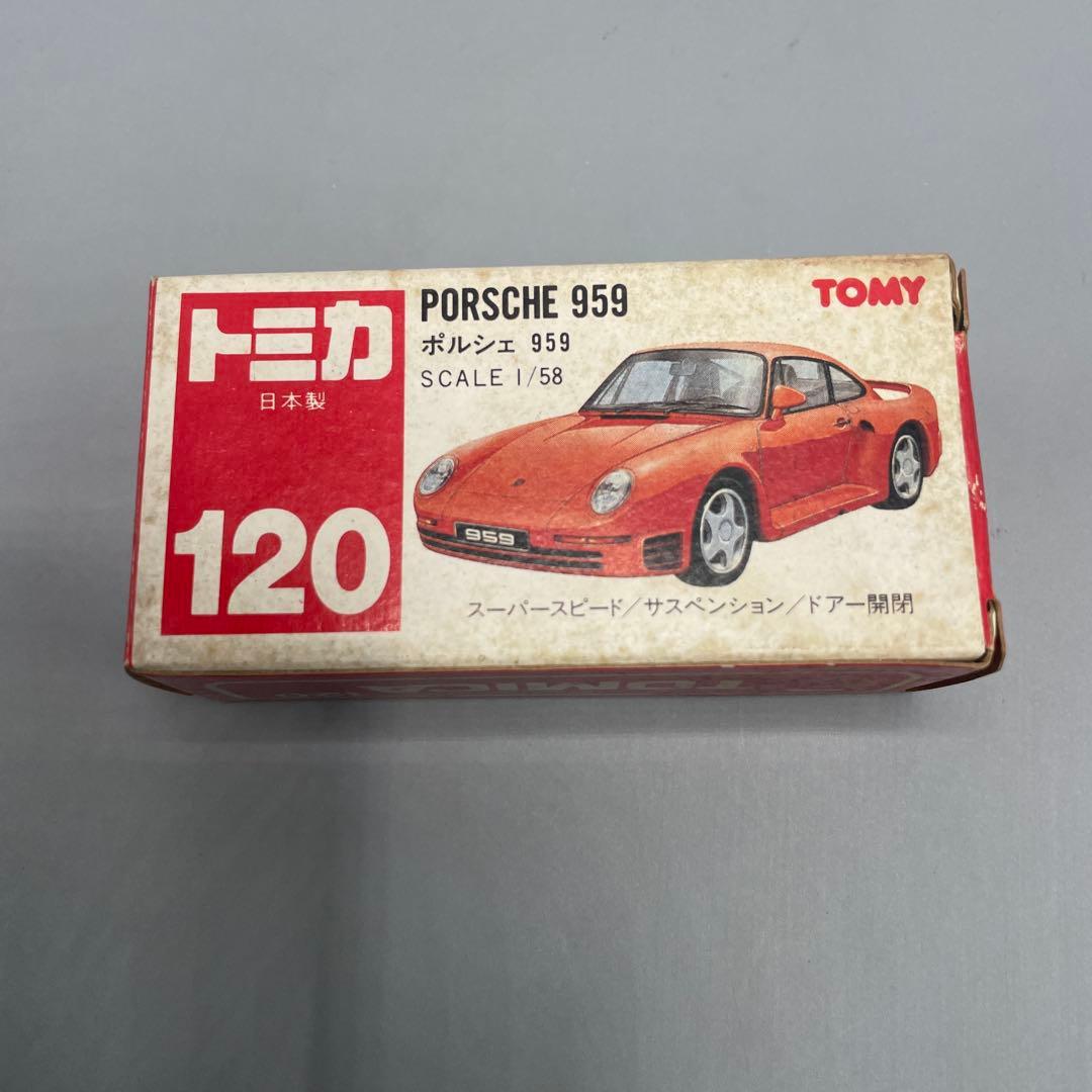 ミニカー 1/58 ポルシェ 959 シルバー 赤箱 日本製