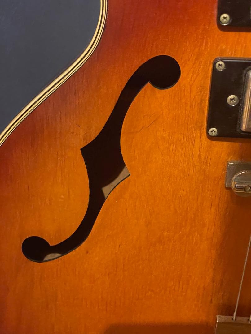 TEISCO フルアコースティックエレキギター　ノイズ多めジャンク【最終価格】