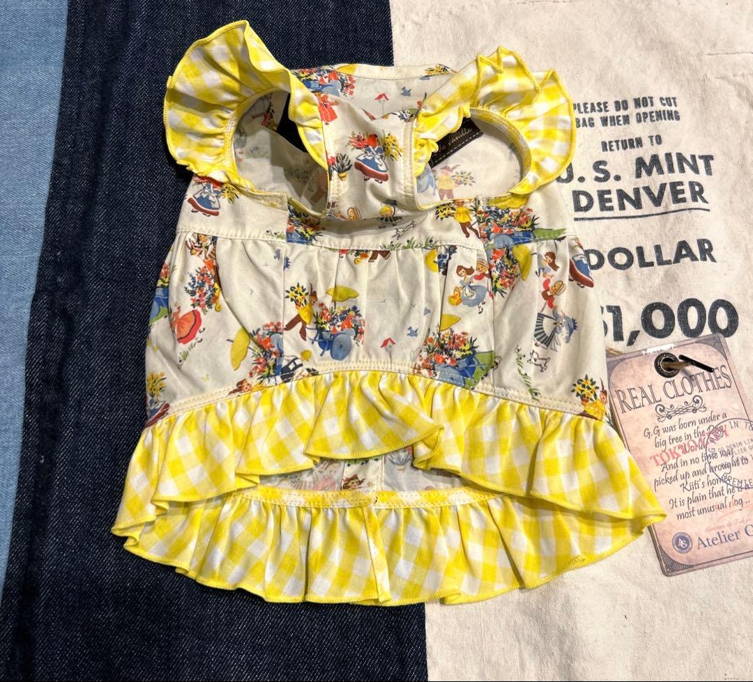 アトリエgg★エプロンドレス19ハーフ☆ピニーフラワーイエロー