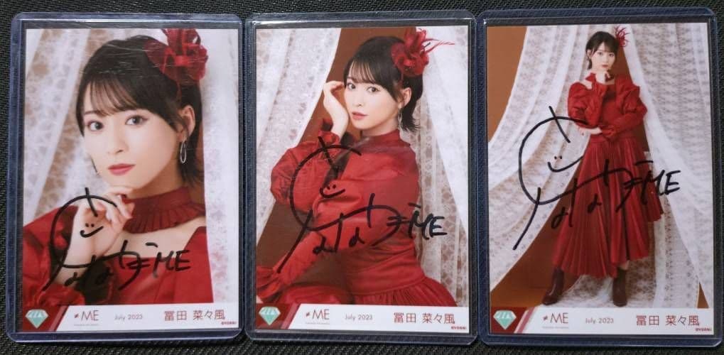 冨田菜々風 4周年コンサート衣装② ピオニーズ 直筆 ヨリ チュウ ヒキ コンプ