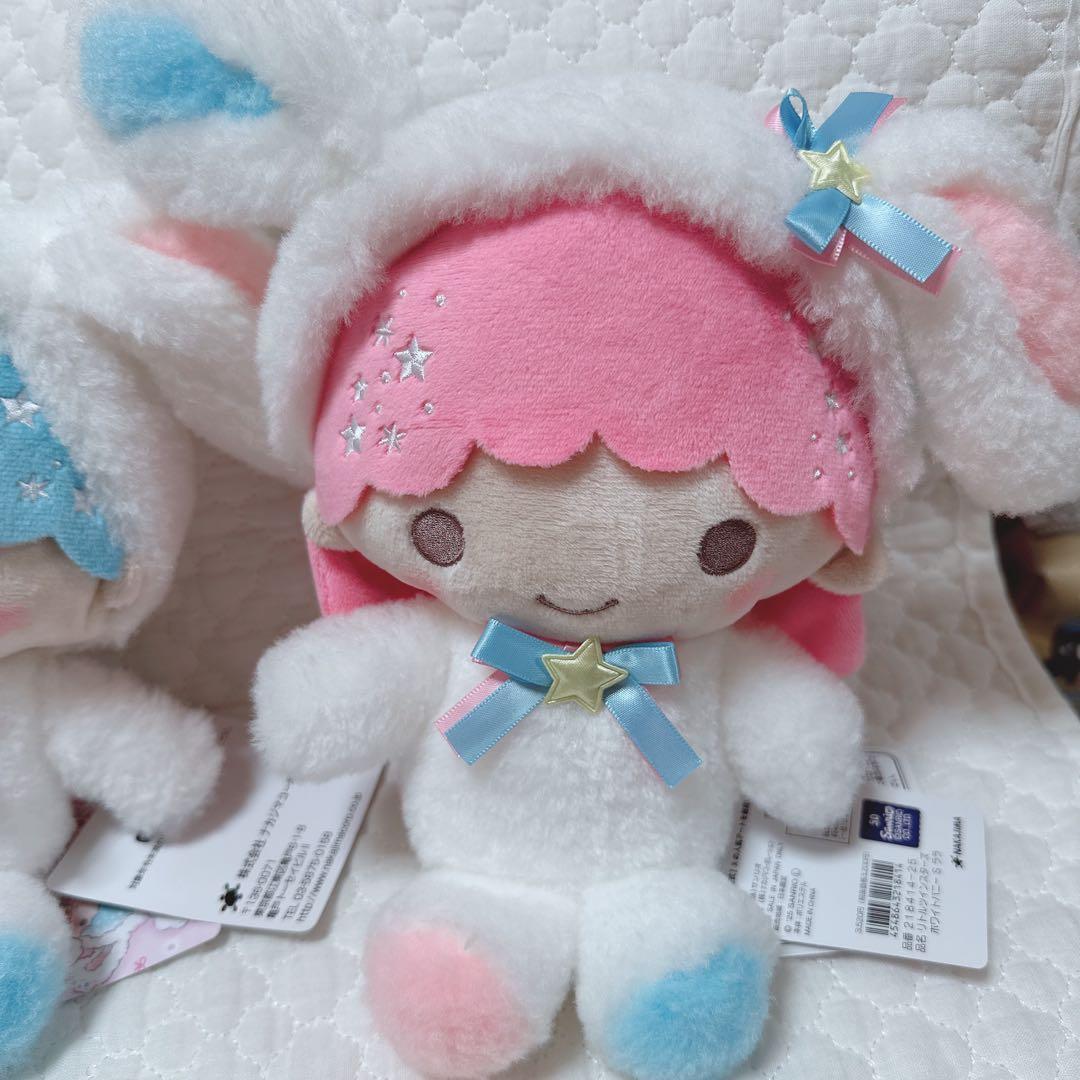 サンリオ❣️激かわ　キキララ ホワイトバニー　ぬいぐるみ　ウサギ