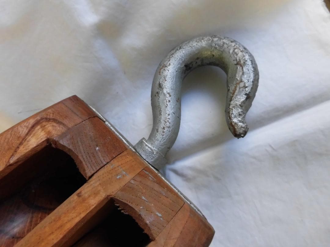 木製　滑車（２車）　１８０