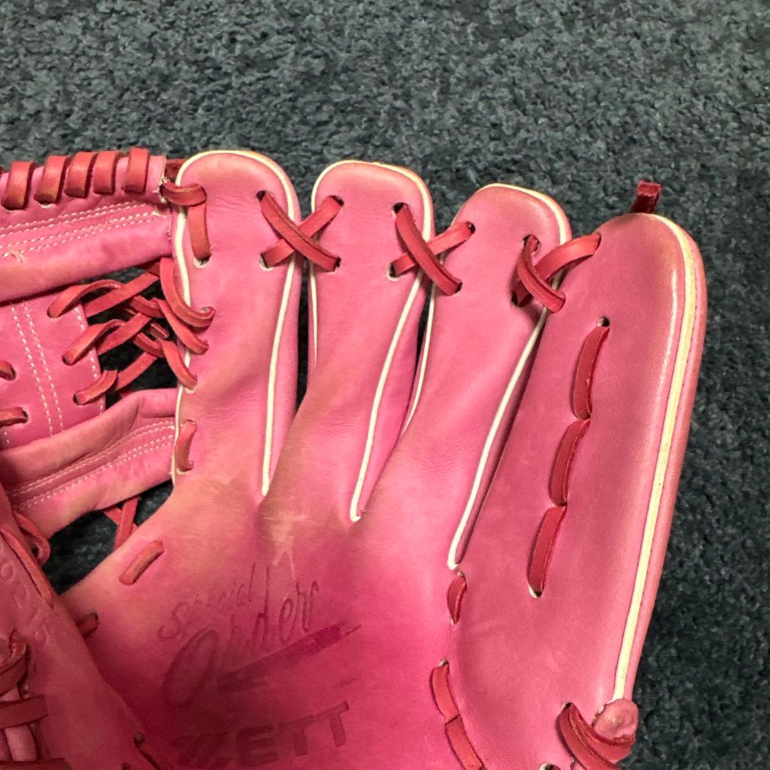 ZETT 硬式グローブ スペシャルオーダー　内野用　ピンク