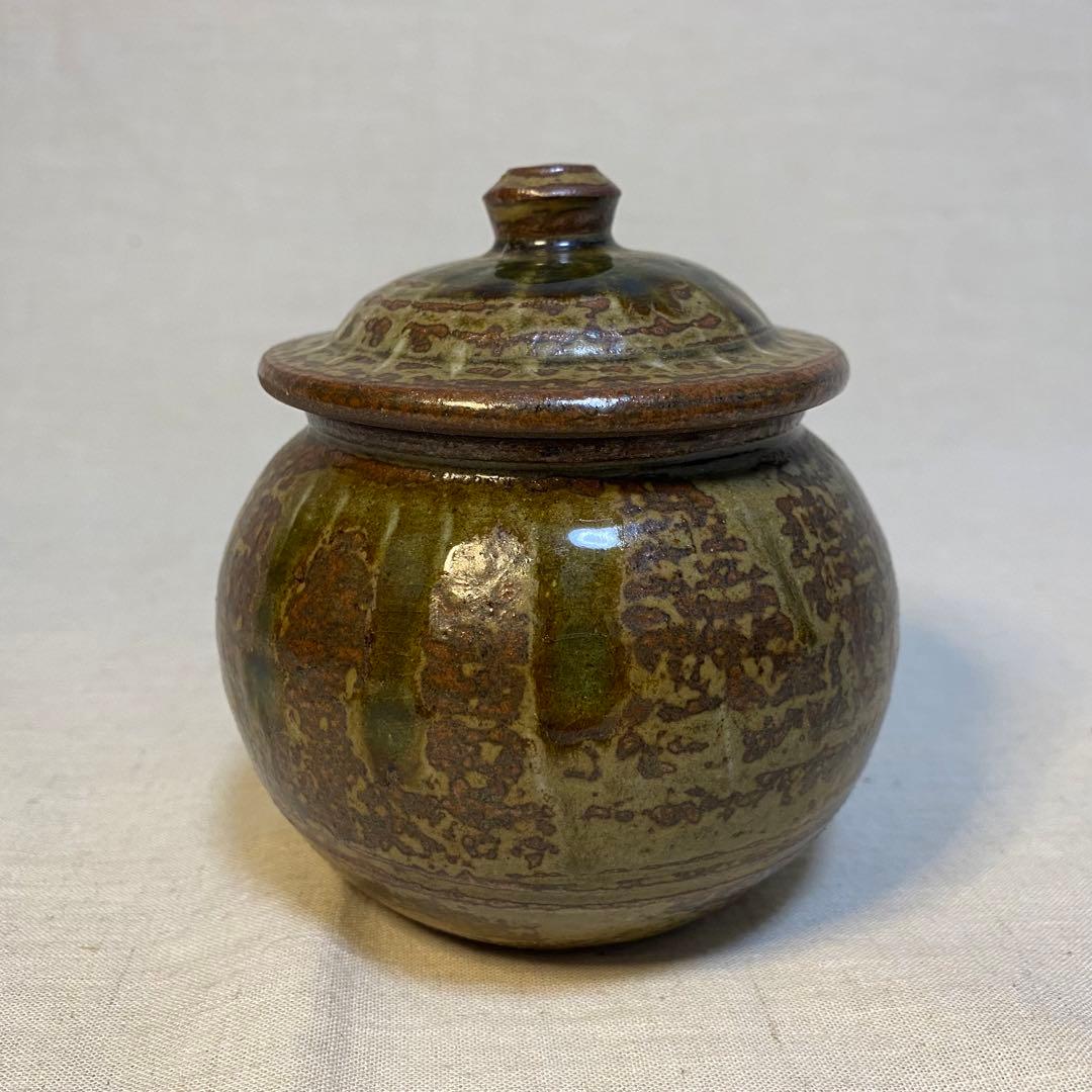 小石原焼　壺　小壺　蓋付き　釉薬　太田熊雄　共箱④