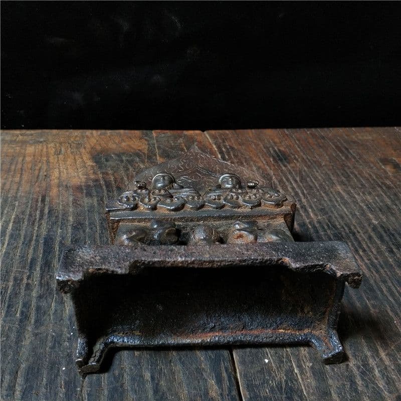 鉄器 鉄仏 二仏坐像 仏教美術 仏像 装飾品 現代工芸品美術品 置物
