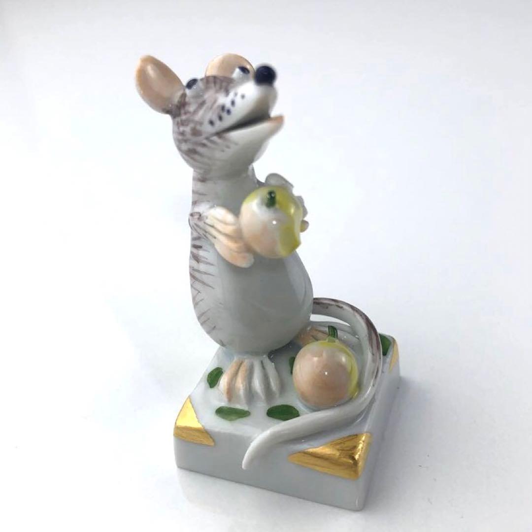 マイセン　ネズミ　置物　マッキー