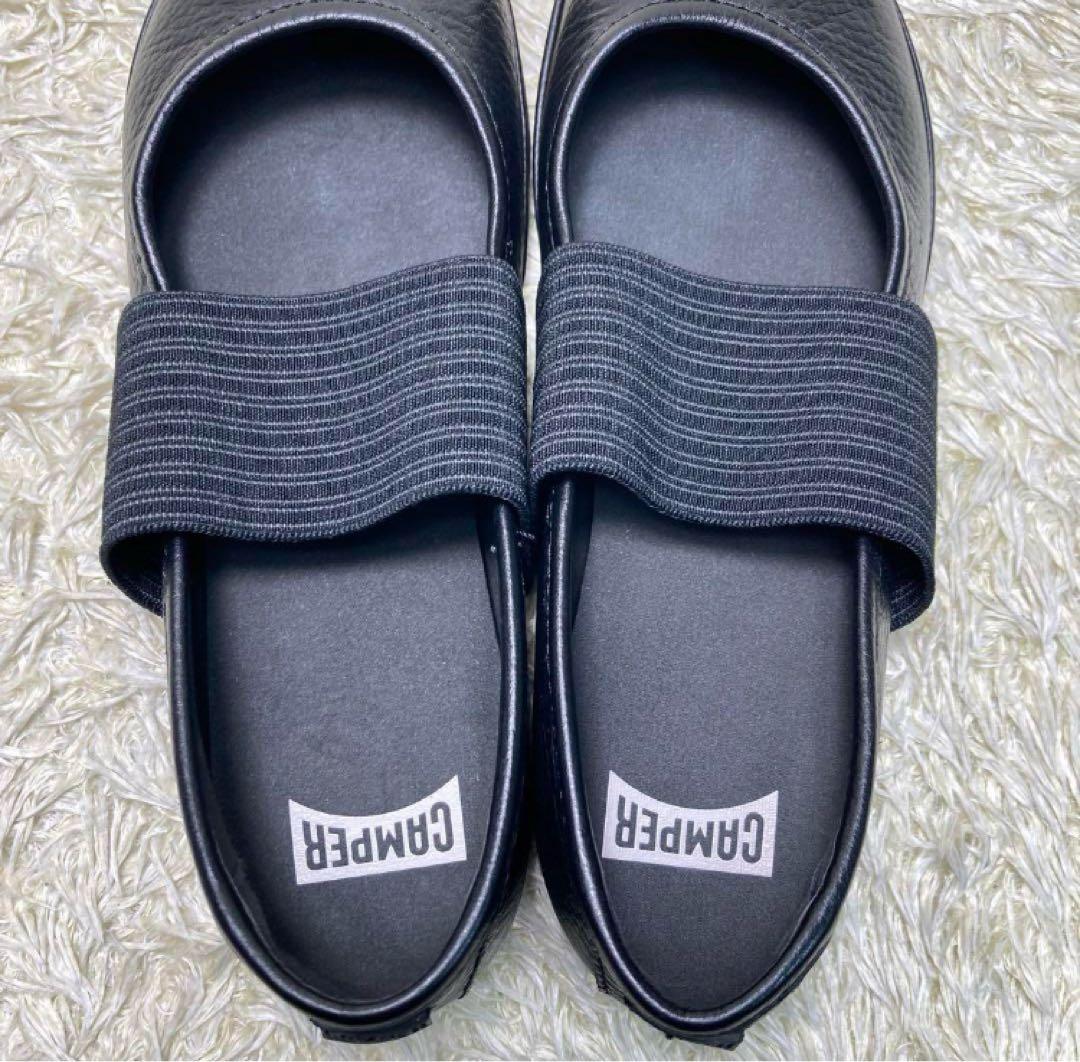 『未使用級』カンペール　ライトニナ　バレエシューズ フラット ブラック　レザー