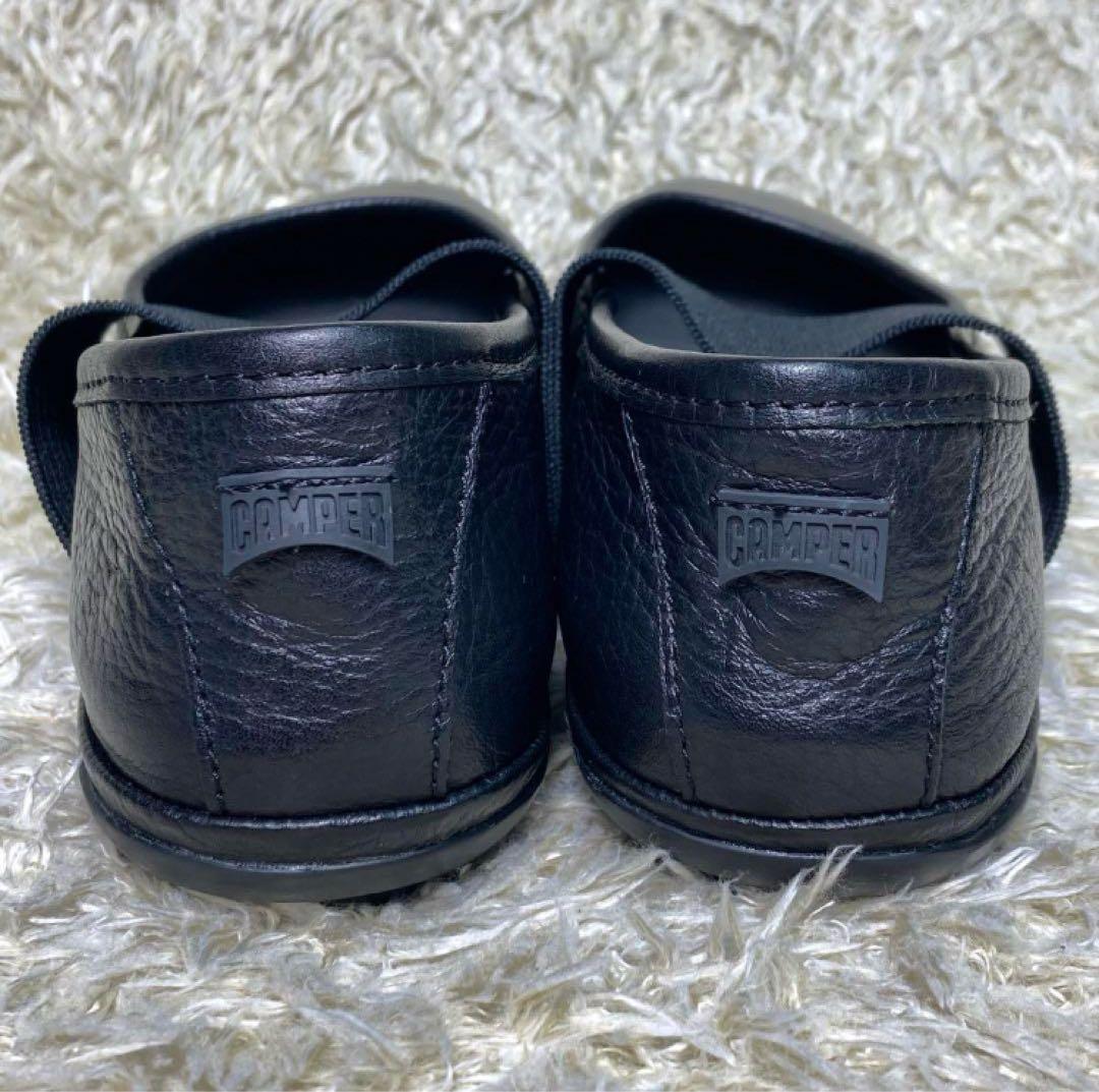 『未使用級』カンペール　ライトニナ　バレエシューズ フラット ブラック　レザー