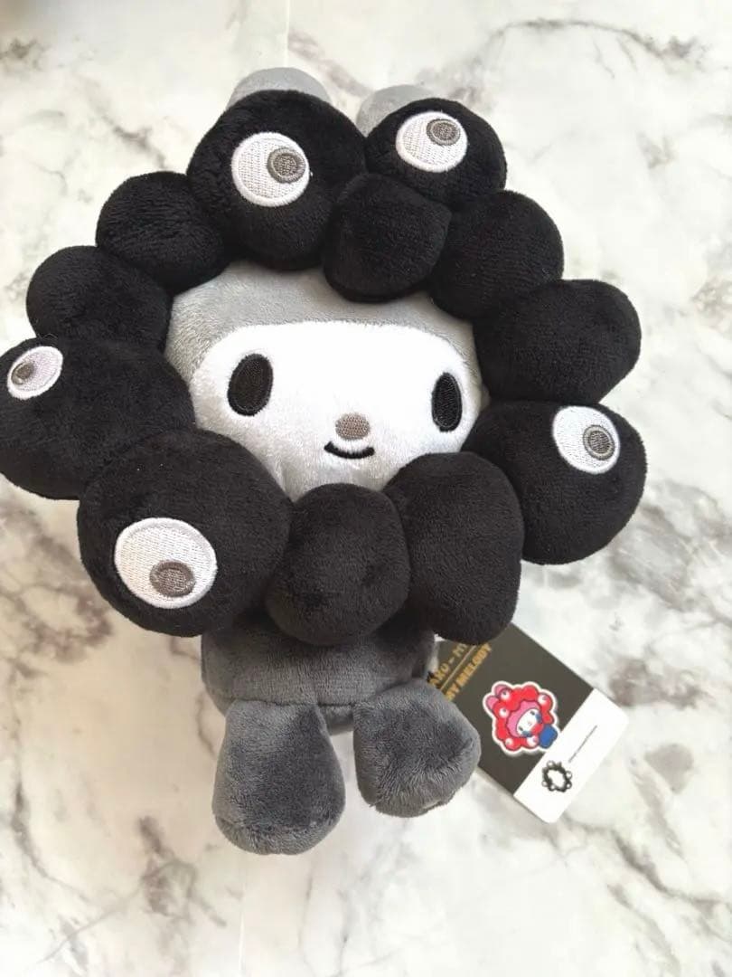 ミャクミャク　サンリオ　マイメロ　ぬいぐるみ M 大阪関西万博　ブラック