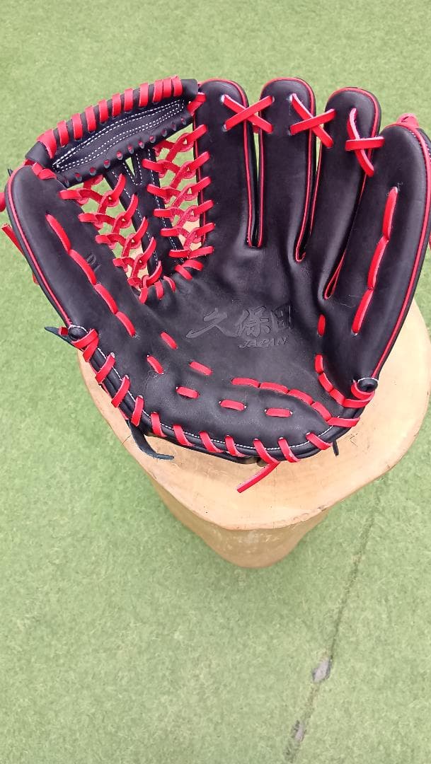 久保田JAPAN（スラッガー）硬式野球グローブ 黒赤 逆輸入