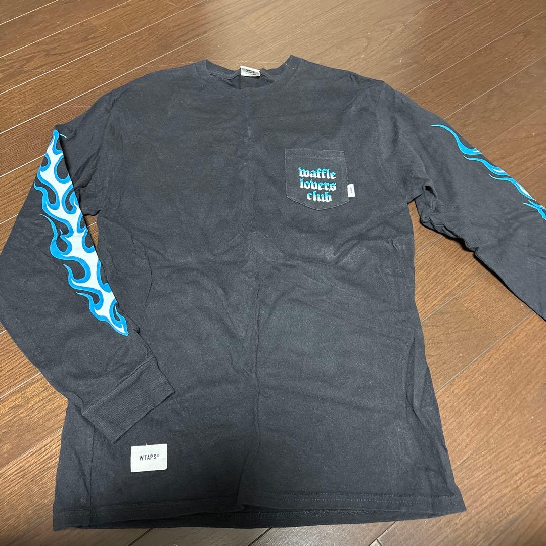 WTAPS✖️VANS FLAME/TeeブラックファイヤーパターンプリントロンT