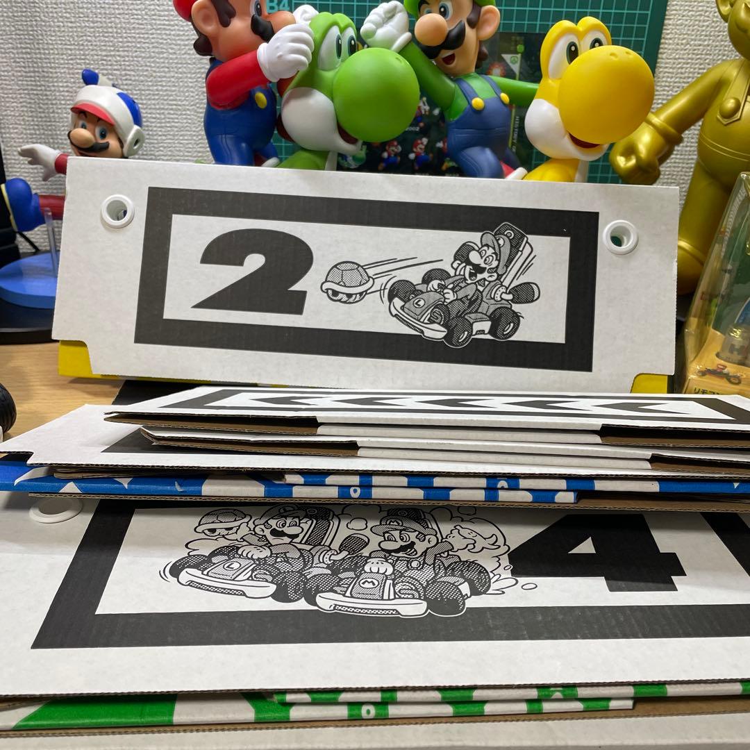 マリオキャラクター フィギュアセットとカート