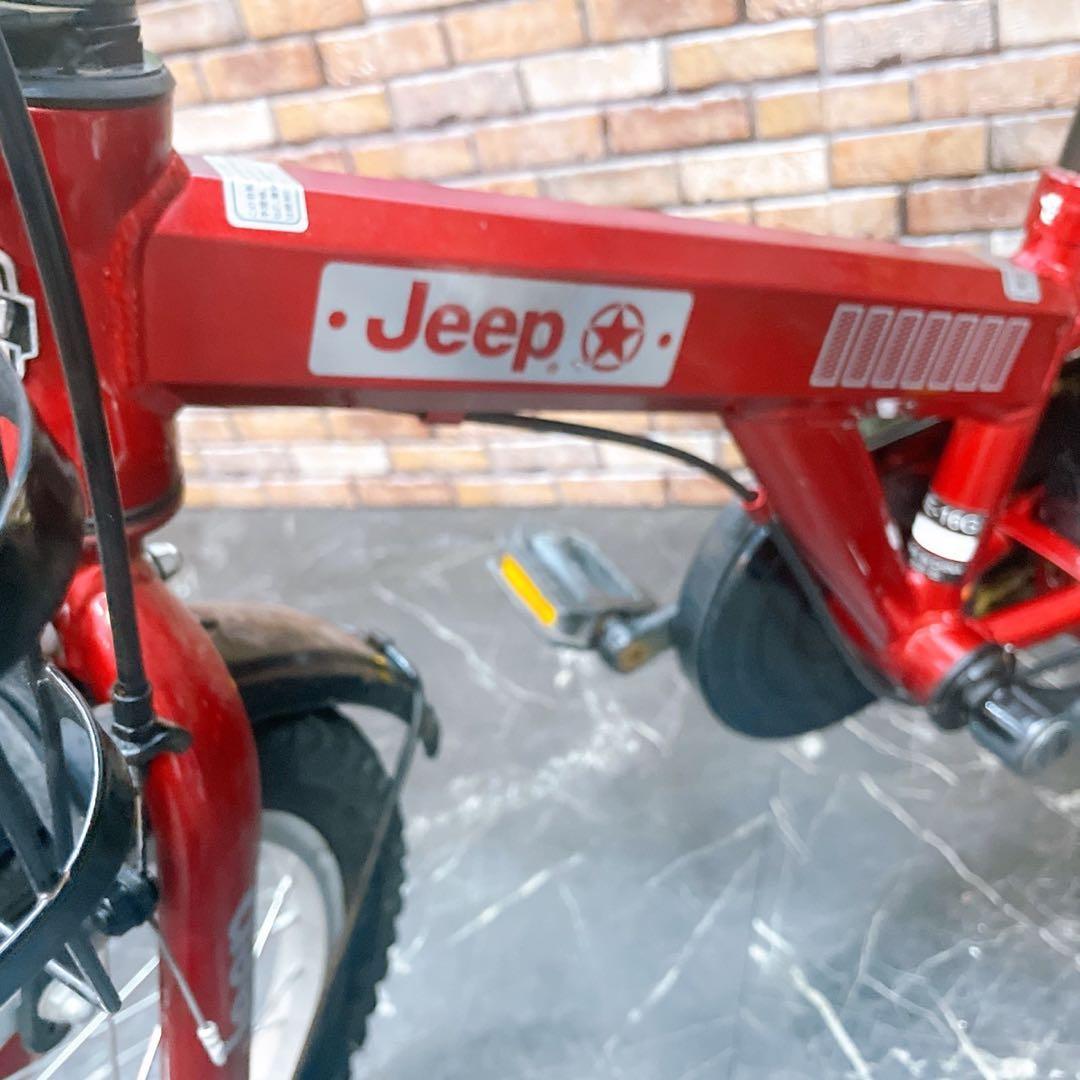 引き取り価格 【54】子供車 Jeep レッド 16インチ シングル