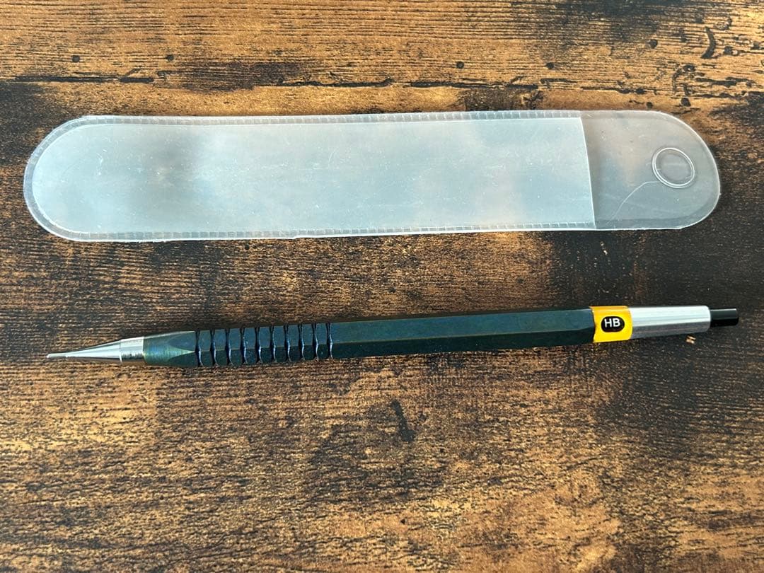 廣瀬鐵筆堂 カスタムPG5 シャープペンシル　真鍮六角漆焼付け/青　0.5mm