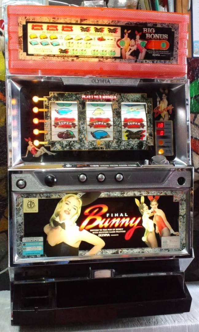 【パチスロ実機】オリンピア★ファイナルバニー【オートプレイ付不要機付】