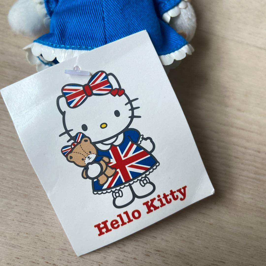 サンリオキティ マスコットキーホルダーユニオンジャックタイニーチャムぬいぐるみ