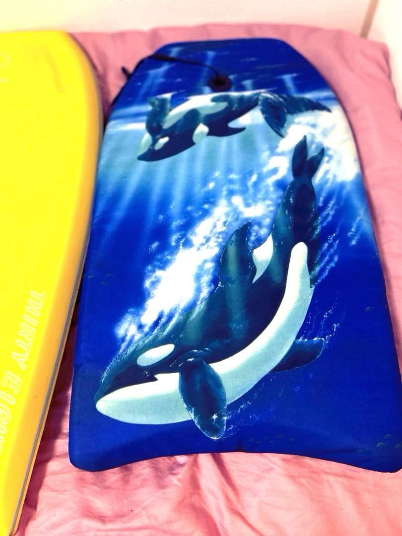 ①ボディボード2種類②カバー③RLビーチサンダル④NIKEハーフパンツ2種類他