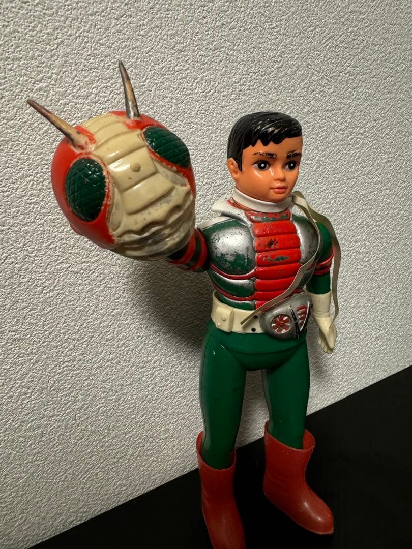 旧バンダイ　仮面ライダーV3 面取れ　ソフビ　当時物