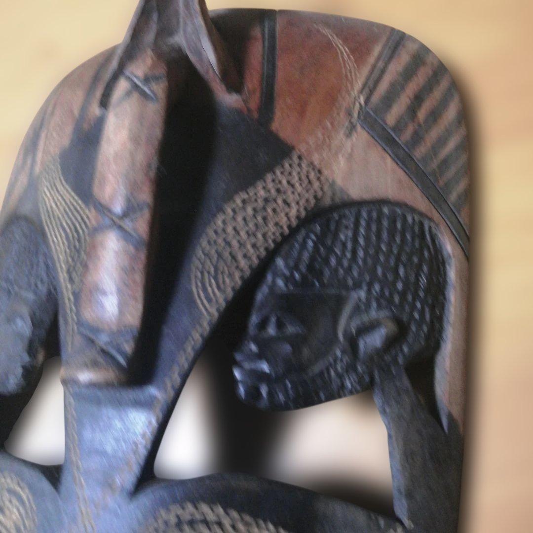 アフリカンマスク ケニア製 木製 大きめ