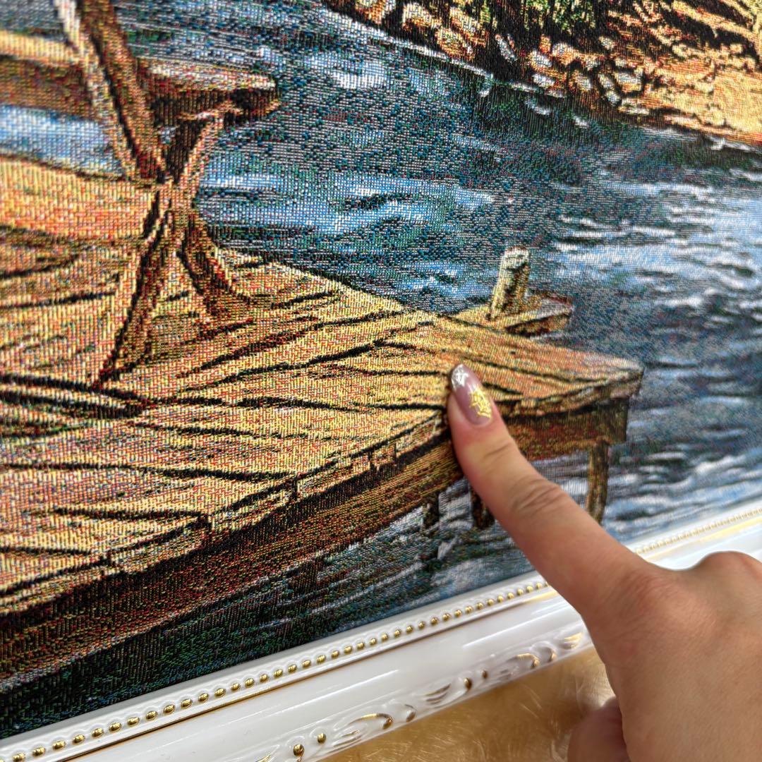 幅137×高さ77 自然の風景 水車小屋 絵画 アウトレット特価品 お買い得商品