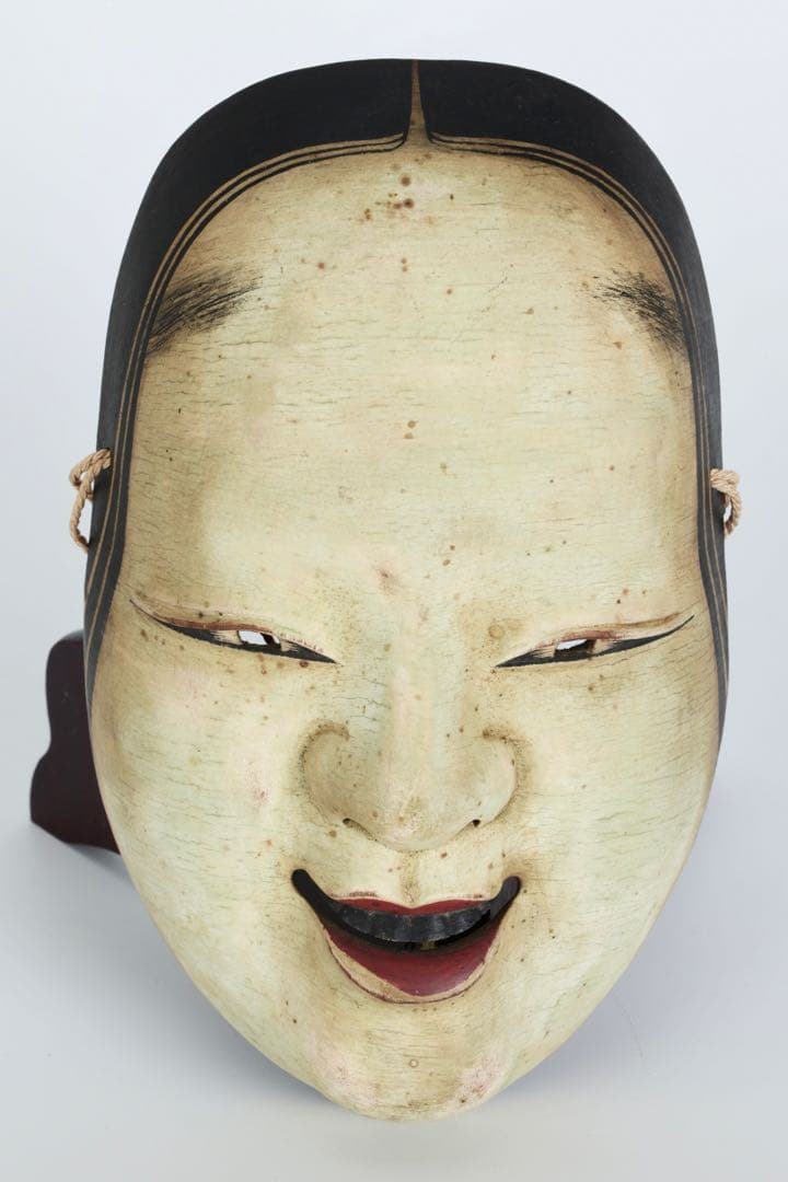 能面　お面　能面師 佐藤助雄 木彫能面 小面 在銘 箱付 狂言 能楽