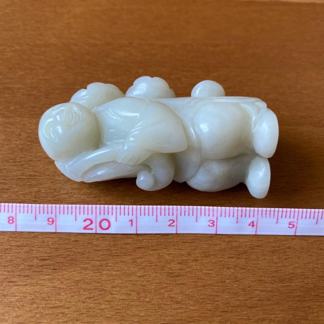 中国白砡　彫刻　天然石 古董品