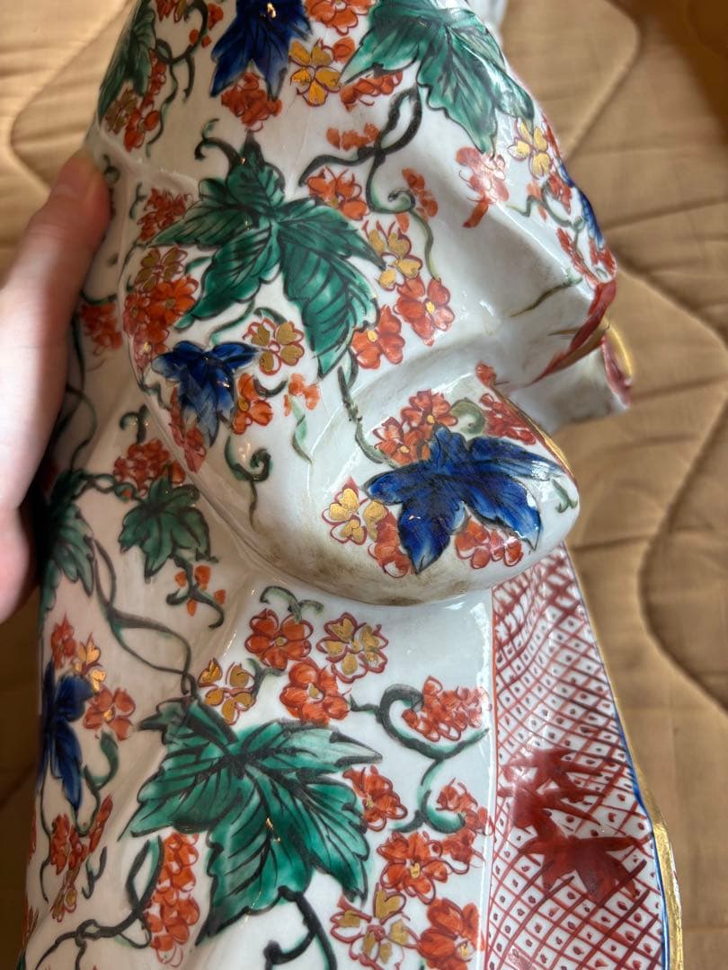 おおきめサイズのお多福　置物