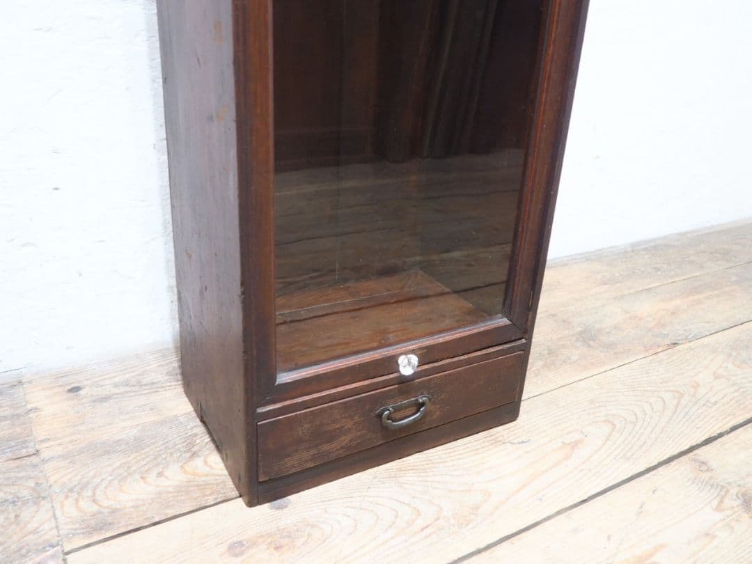 1148 ケンドン式　ガラスケース　飾り棚　ショーケース　レトロ　アンティーク