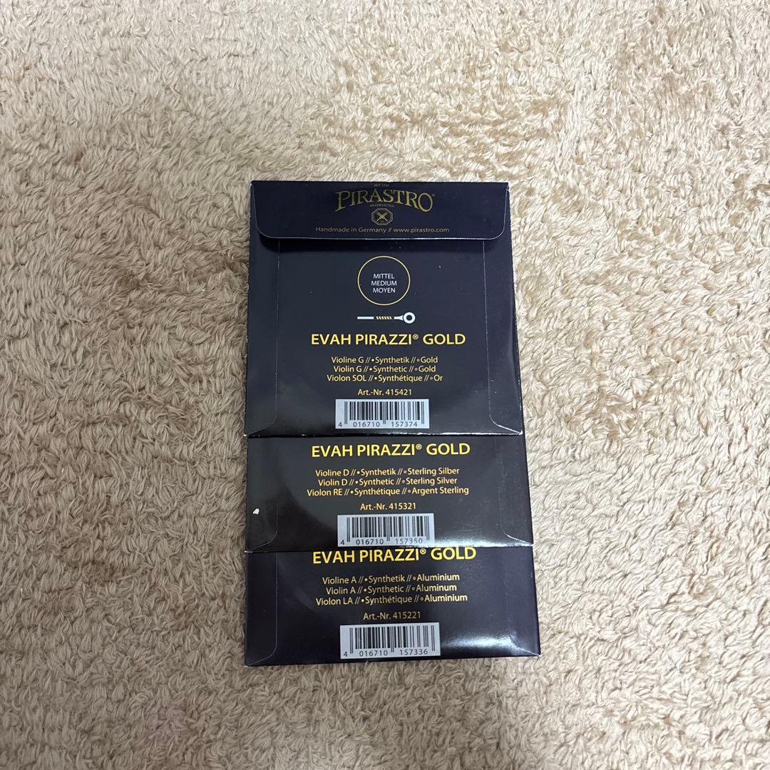 【新品未使用】ヴァイオリン　弦　エヴァピラッツィゴールド