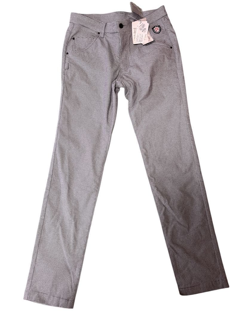 PEARLY GATES グレー チェック柄 ストレートパンツ