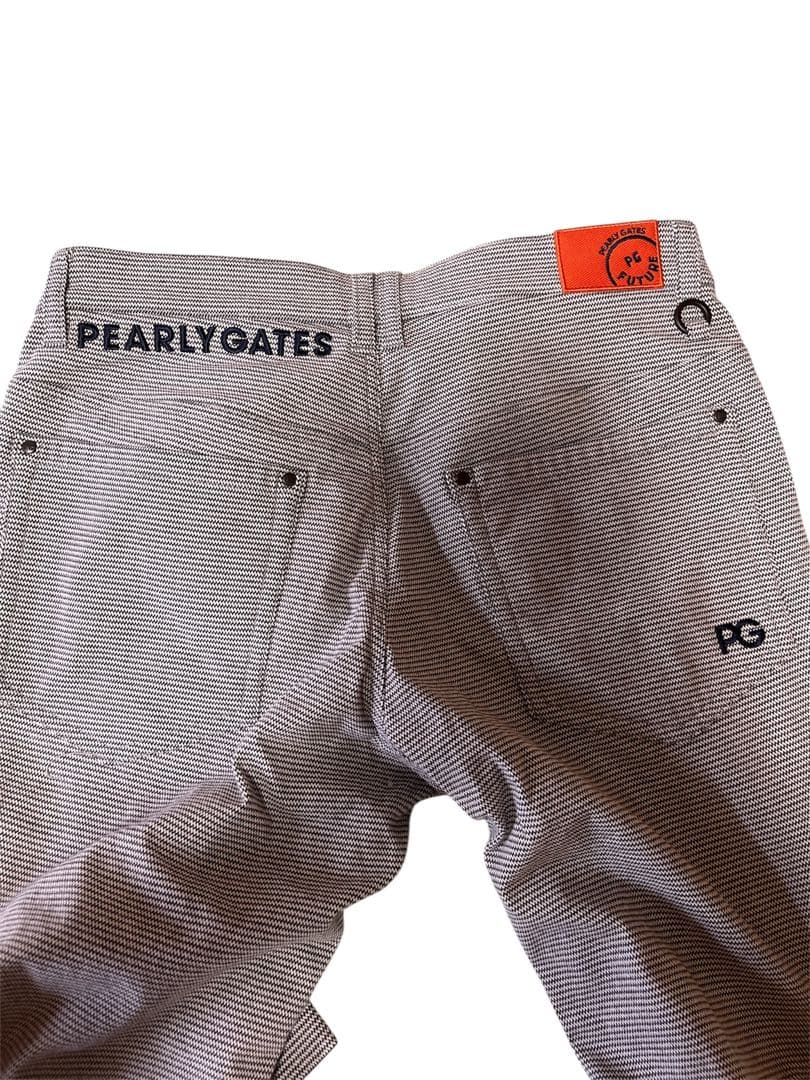 PEARLY GATES グレー チェック柄 ストレートパンツ