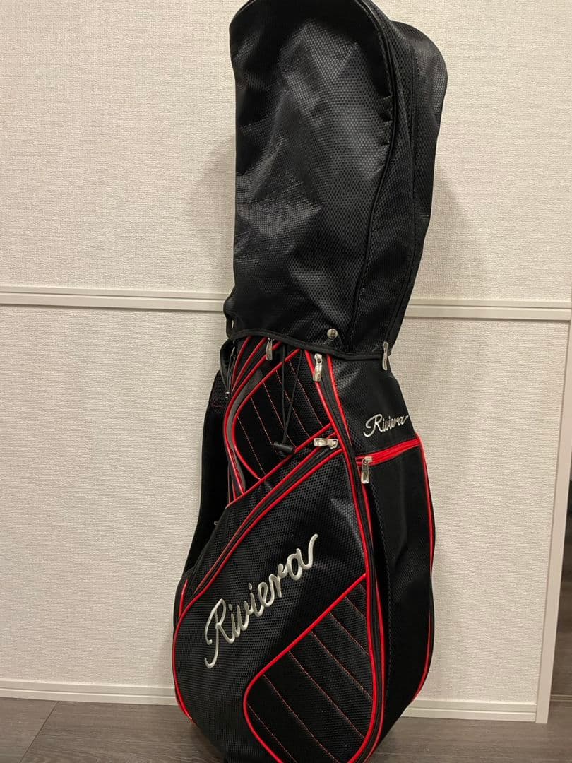 Riviera ゴルフバッグ ブラック/レッド